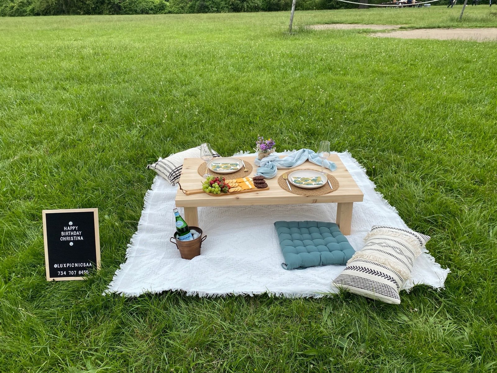 First picnic setup at Gallup Park