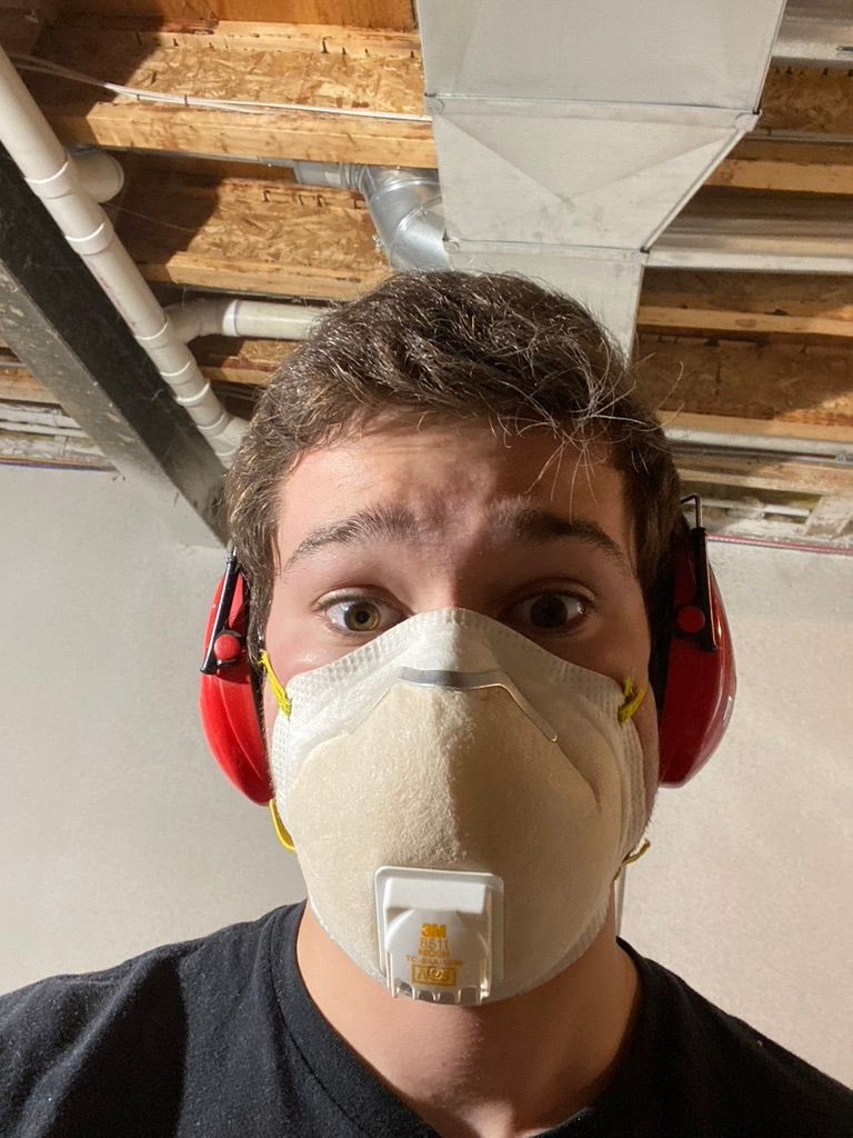 Sanding down the second table