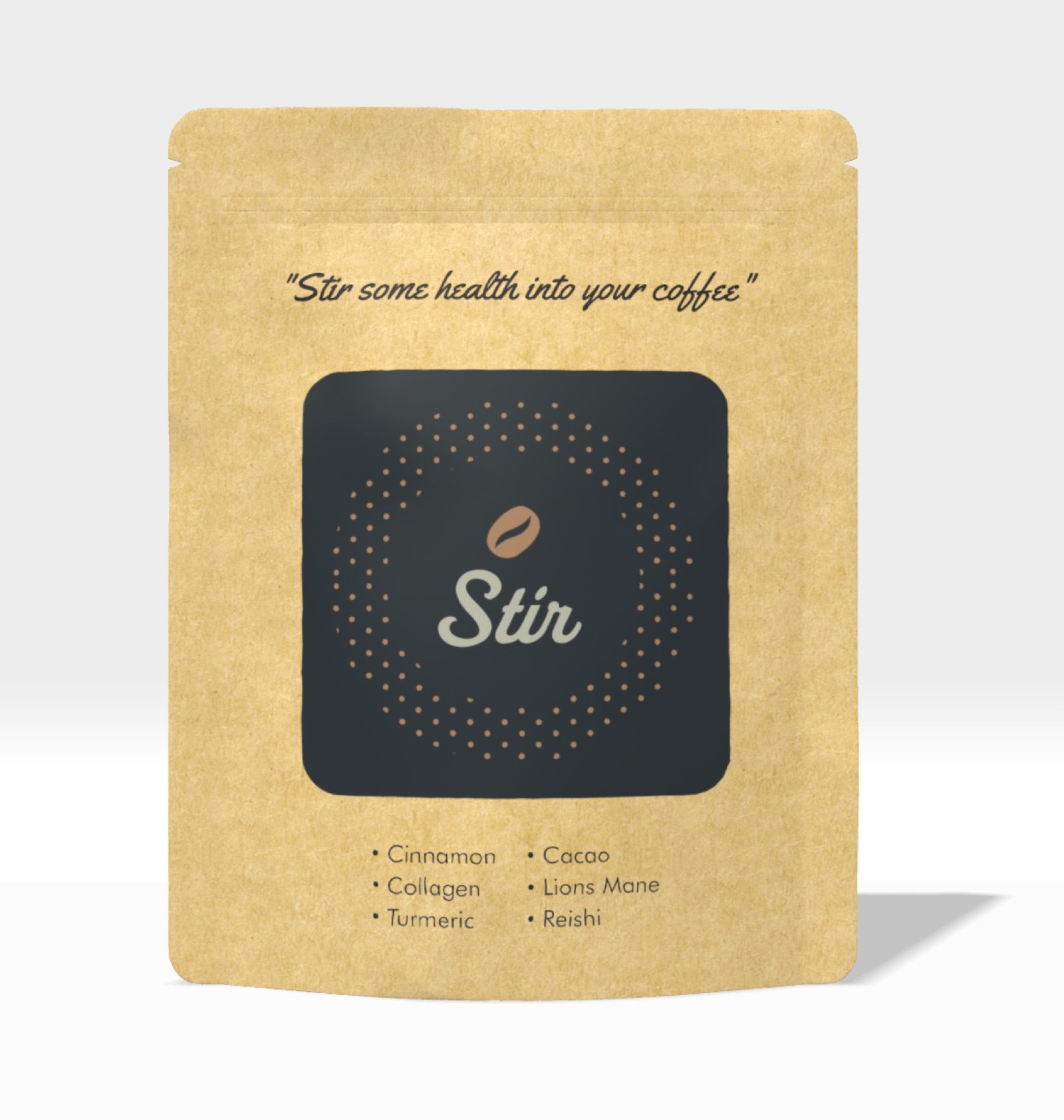 Early packaging concept for the Stir canister