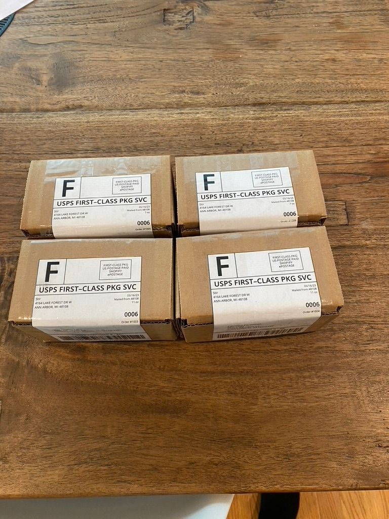 Packaged orders ready to send out